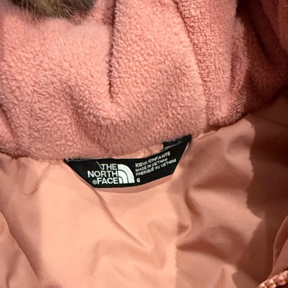 The North Face Kids Light Pink Puffer Coat Dress DRYVENT 550 - Picture 6 of 7